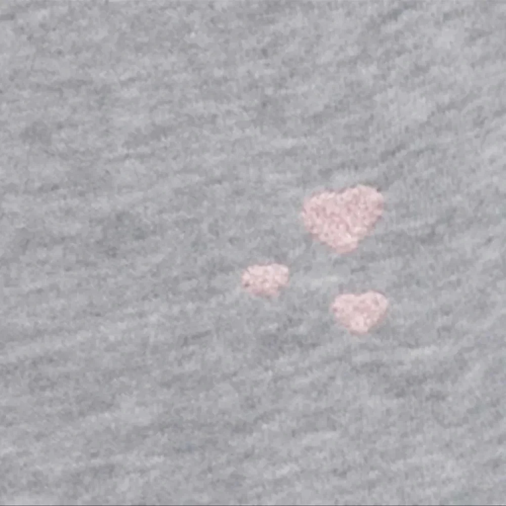 Honeydew Women’s Lounge 2-Piece Gray with Pink Hearts PJs Size Medium